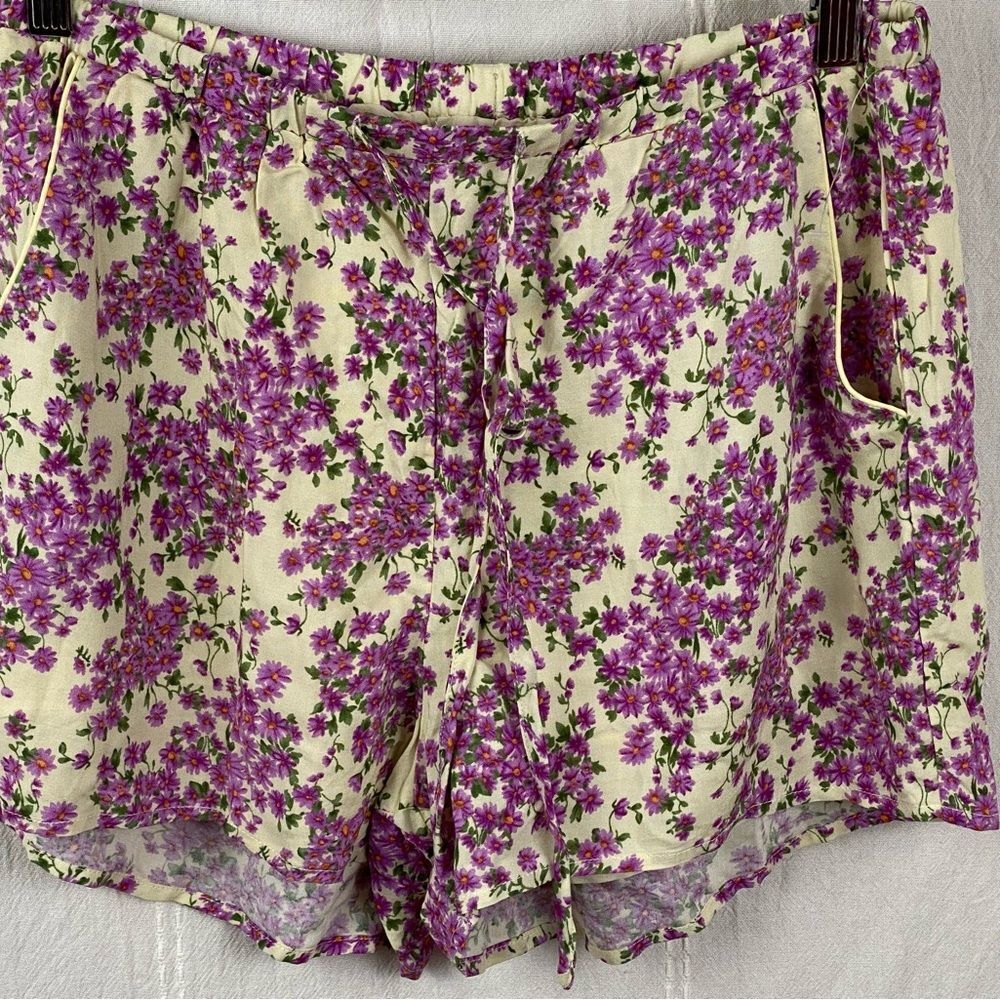 NWT Heartloom Miena Floral Shorts in Glow Pajama Casual Elastic Waist Pockets